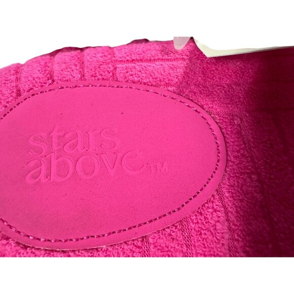 Bright Pink Terry Slide Slippers Size 11 Open-Toe Indoor/Outdoor - Picture 3 of 5